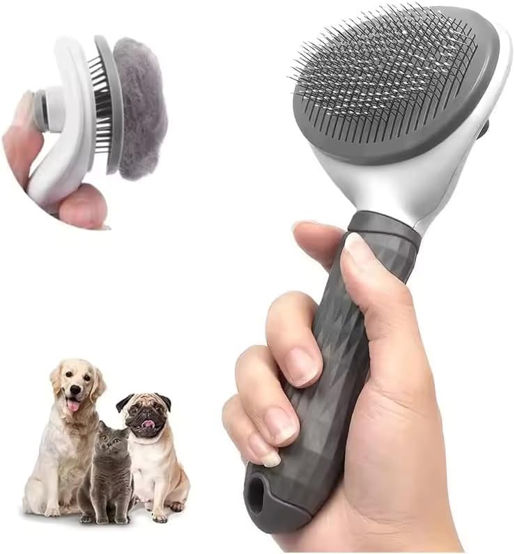 Cuisine Art Pet Cat Brush for Shedding and Grooming, Dog Hair Removal Brush, Pet Groomer Shedding Grooming Tools Combs Rakes, Cats Brush for Short or Long Haired Removes Loose Hair & Tangles