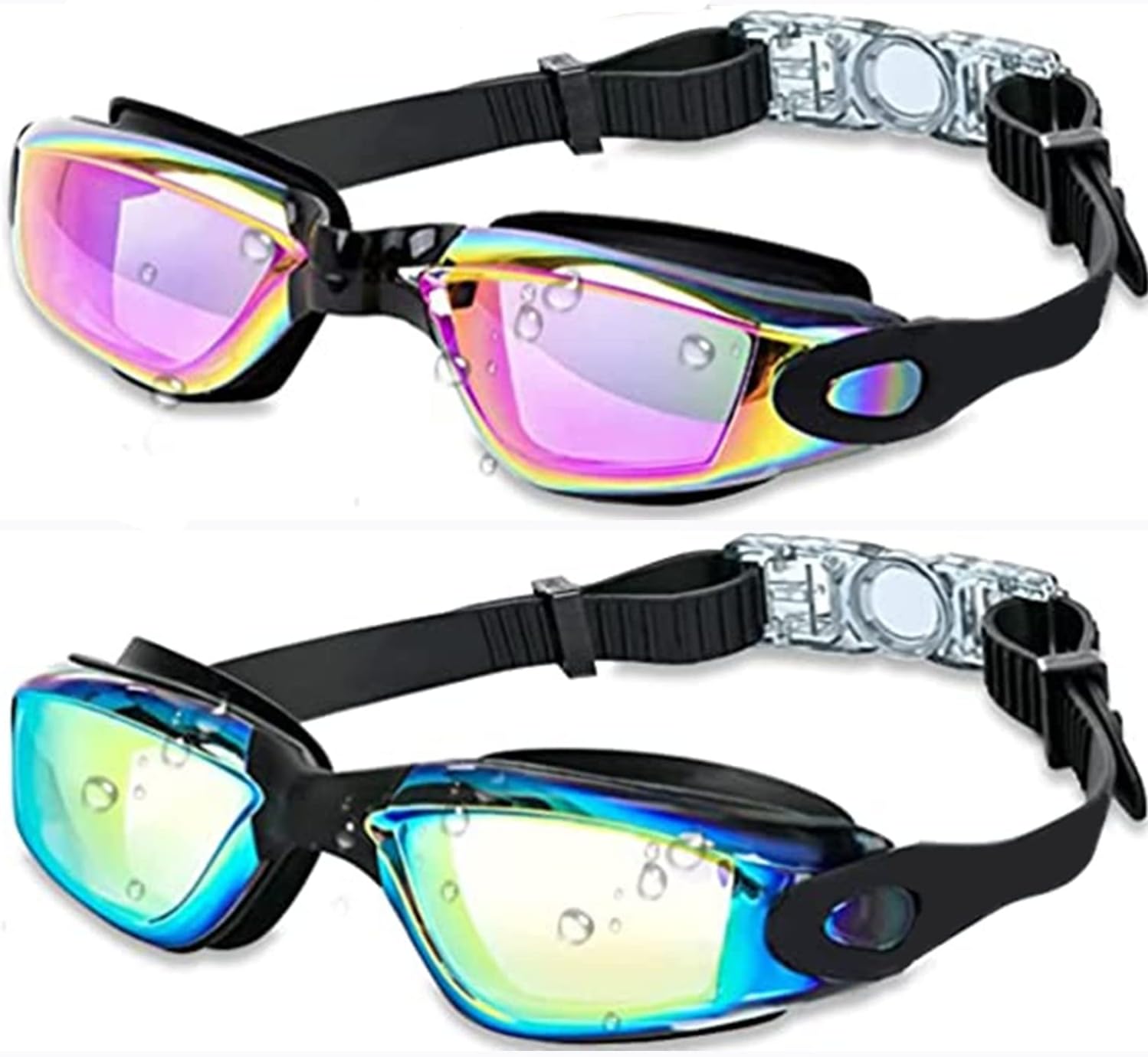 Kids Swim Goggles, Pack of 2 Swimming Goggles for Kids Children Boys & Girls Teens Age 3-18