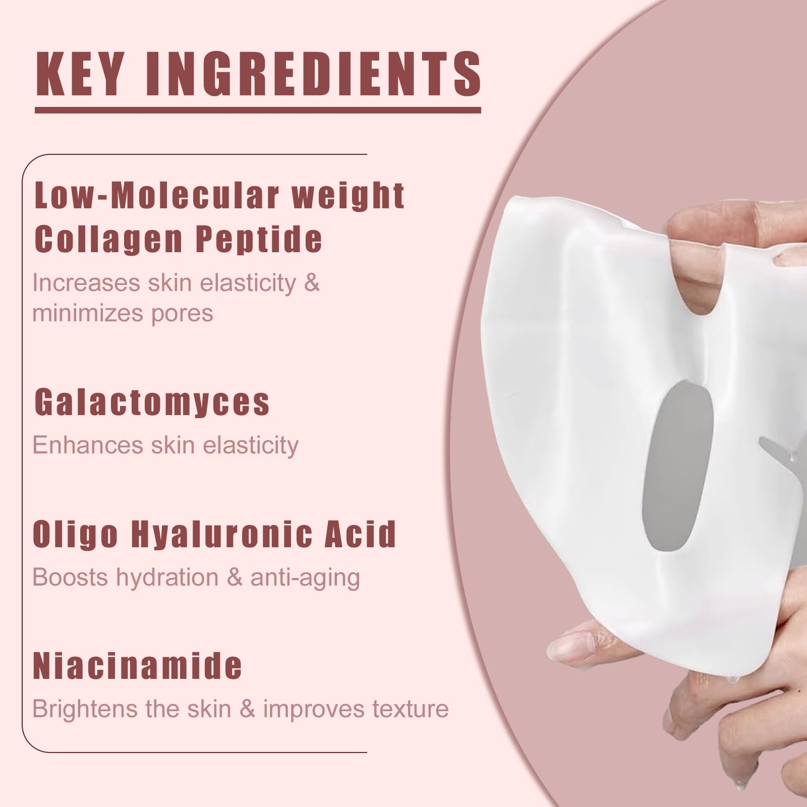 Bio-Collagen Real Deep Mask Anti-Wrinkle Lifting Face Mask With Hydrolyzed Collagen Collagen Reverse Film Volume Peel Off Mask (4Pc)